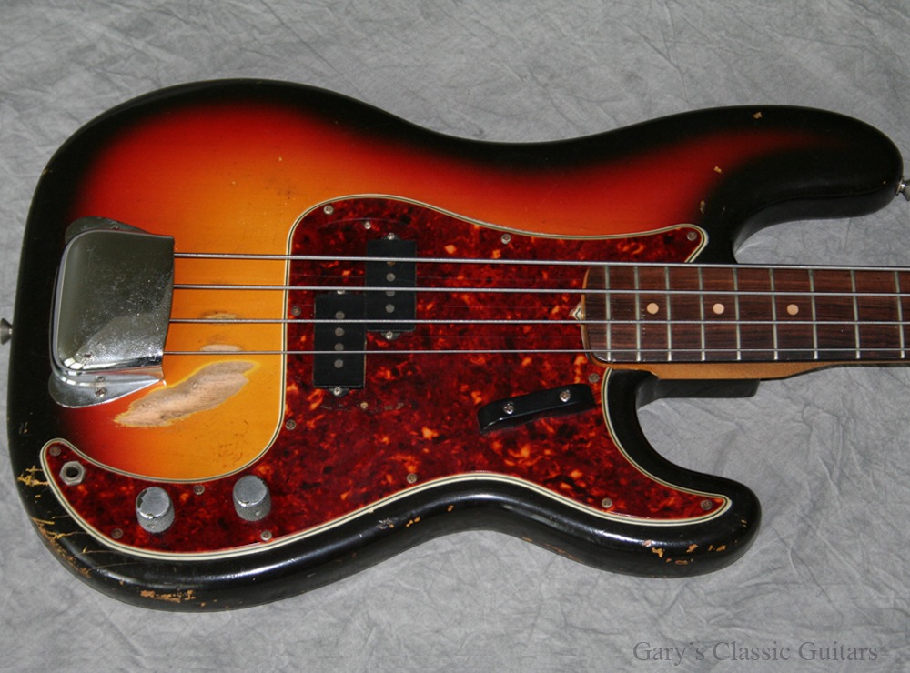 Fender Precision Bass 1965 Sunburst Bass For Sale Garys Classic Guitars