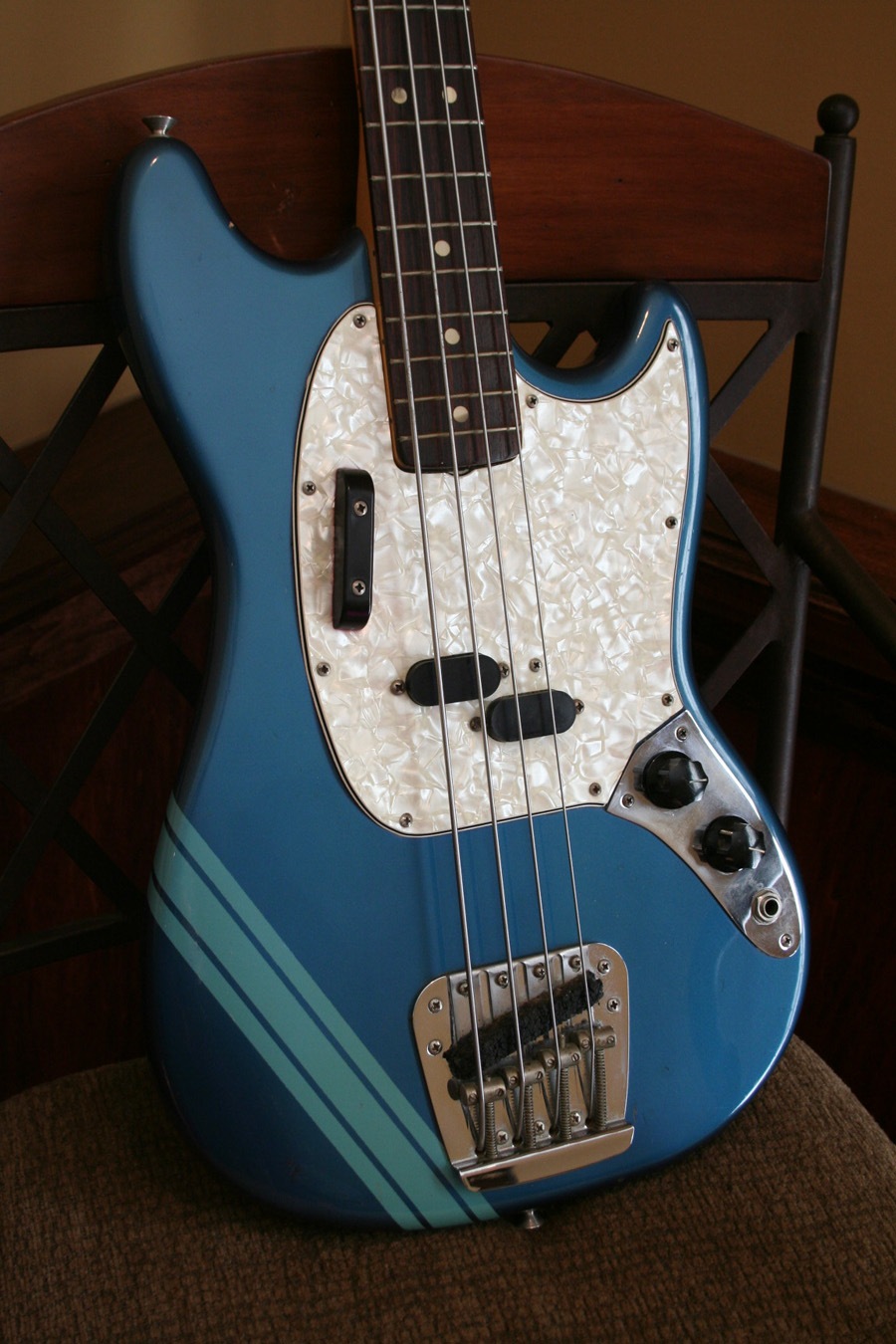Fender Mustang Competition 1973 Blue Bass For Sale Garys Classic Guitars