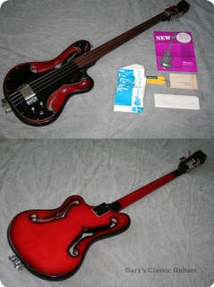 Ampeg  Aub 1 Scroll Bass  1966 Cherry Red Burst