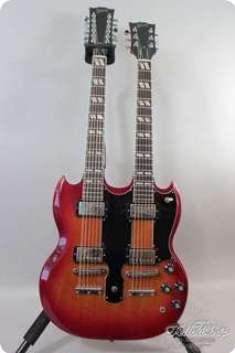 Gibson Eds 1275 In Rare Cherry Sunburst (1983) Jimmy Page Style Double Neck 1983