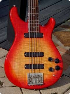 Prs Curly Bass V 5 String 1987 Cherry Burst