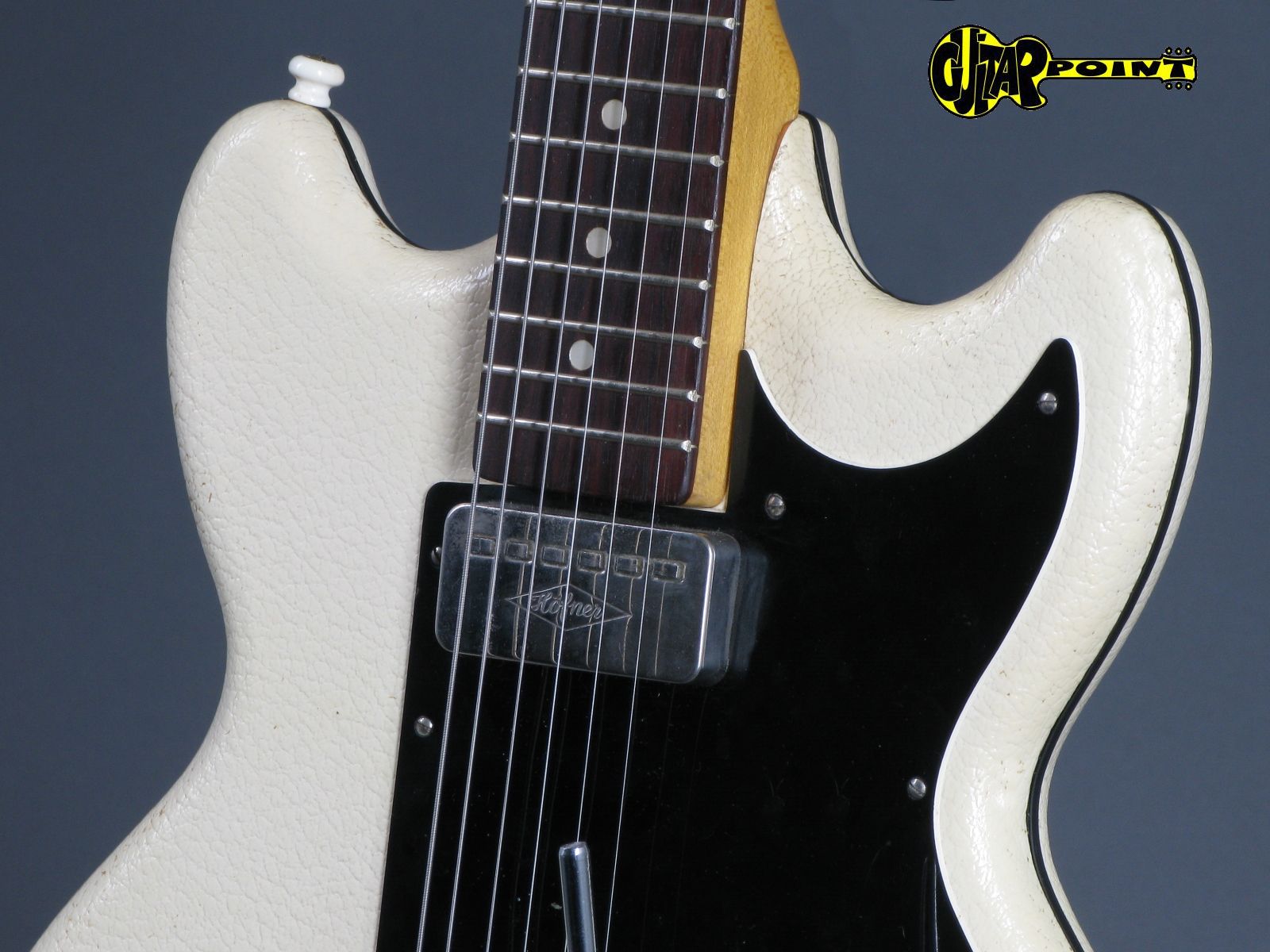 Höfner / Hofner 164 (i) 1964 White Vinyl Guitar For Sale GuitarPoint
