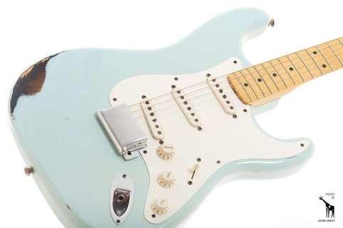 Fender Limited 50's Relic Stratocaster 2006 Sonic Blue Over 2 Tone Sunburst