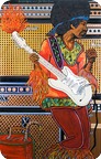 Alex Mortimer Move Over Rover And Let Jimi Take Over. An Original Portrait Of Jimi Hendrix 369 2005 Original Art