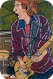 Alex Mortimer Satisfaction. An Original Portrait Of Keith Richards  (#371) 2005-Original Art