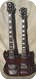 Hoyer 7100 Double Neck Guitar/Bass 1975-Chery Red