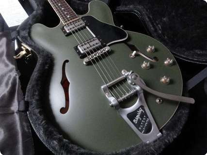 Gibson Es 335 Chris Cornell Bigsby Custom Shop Ltd Of 250 2013 Olive Drab Green