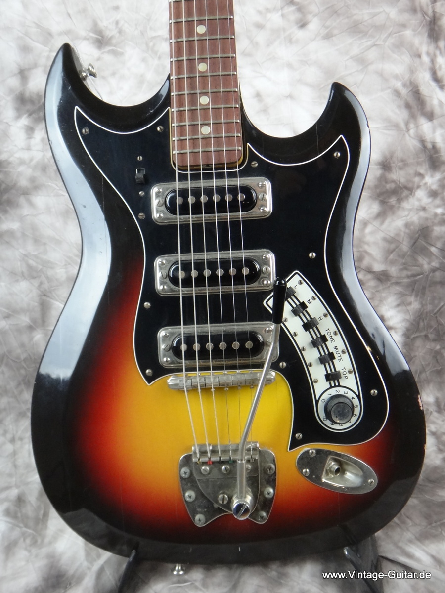 Hagstrom Hagstrom Model HIII 1966 Sunburst Guitar For Sale Vintage