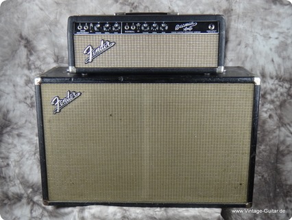 Fender Bassman Top Blackface W. Bandmaster Cabinet 1964 Black Tolex