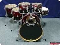 PDP Maple Concept CM6 Shellset Red To Black Sparkle Fade