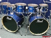 Pearl Export Double Bassdrum Set 2016 Electric Blue Sparkle Wrap