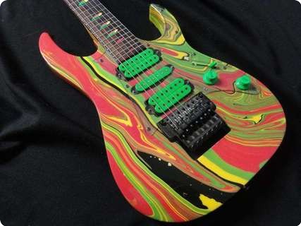 Ibanez V 77 Mc Steve Vai 7 String Passion And Warfare Universe 1991 Swirl Multicolor