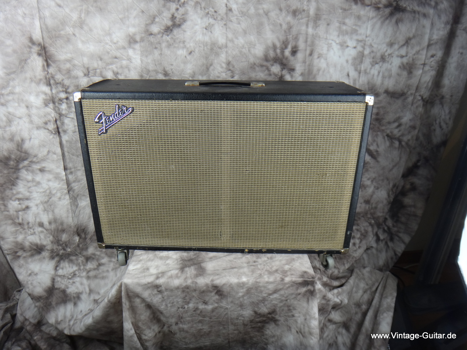 Fender Cabinet 2x12 Open Back 1964 Black Tolex Amp For Sale