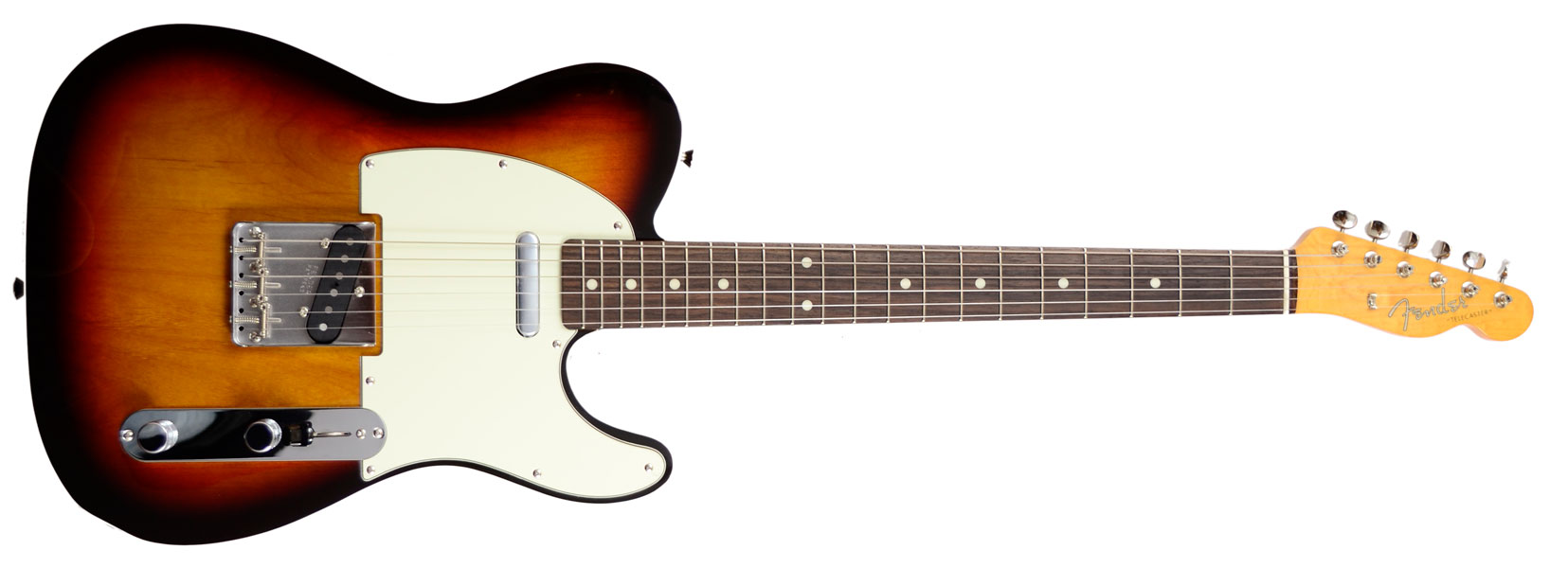 Fender Japan '62 Telecaster Custom 2014 3 Tone Sunburst Guitar For