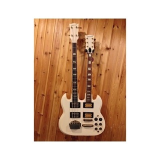 Gherson Sg Double Neck Guitar Bass 1978 White