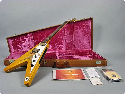 Gibson T. Mueller/ D. Johnson Flying V, '59 Ri ** On Hold ** 2001 Korina