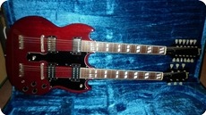 Burny EDS 1275 Double Neck SG Cherry