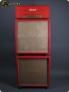 Marshall Jmp 50 Watt / Modell 1986 / Red Full Stack 1969 Red Levant