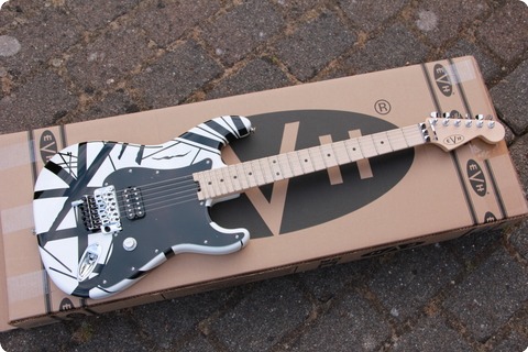 Evh Striped White With Black Stripes 2014 Striped