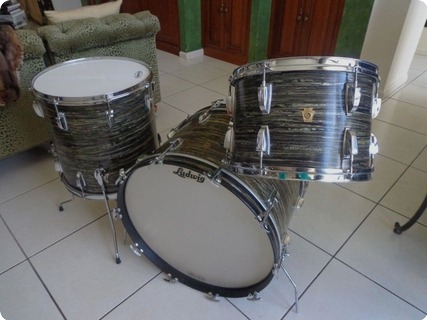 Ludwig Beatle Drum Set 1968 Black Oyster Pearl Finish