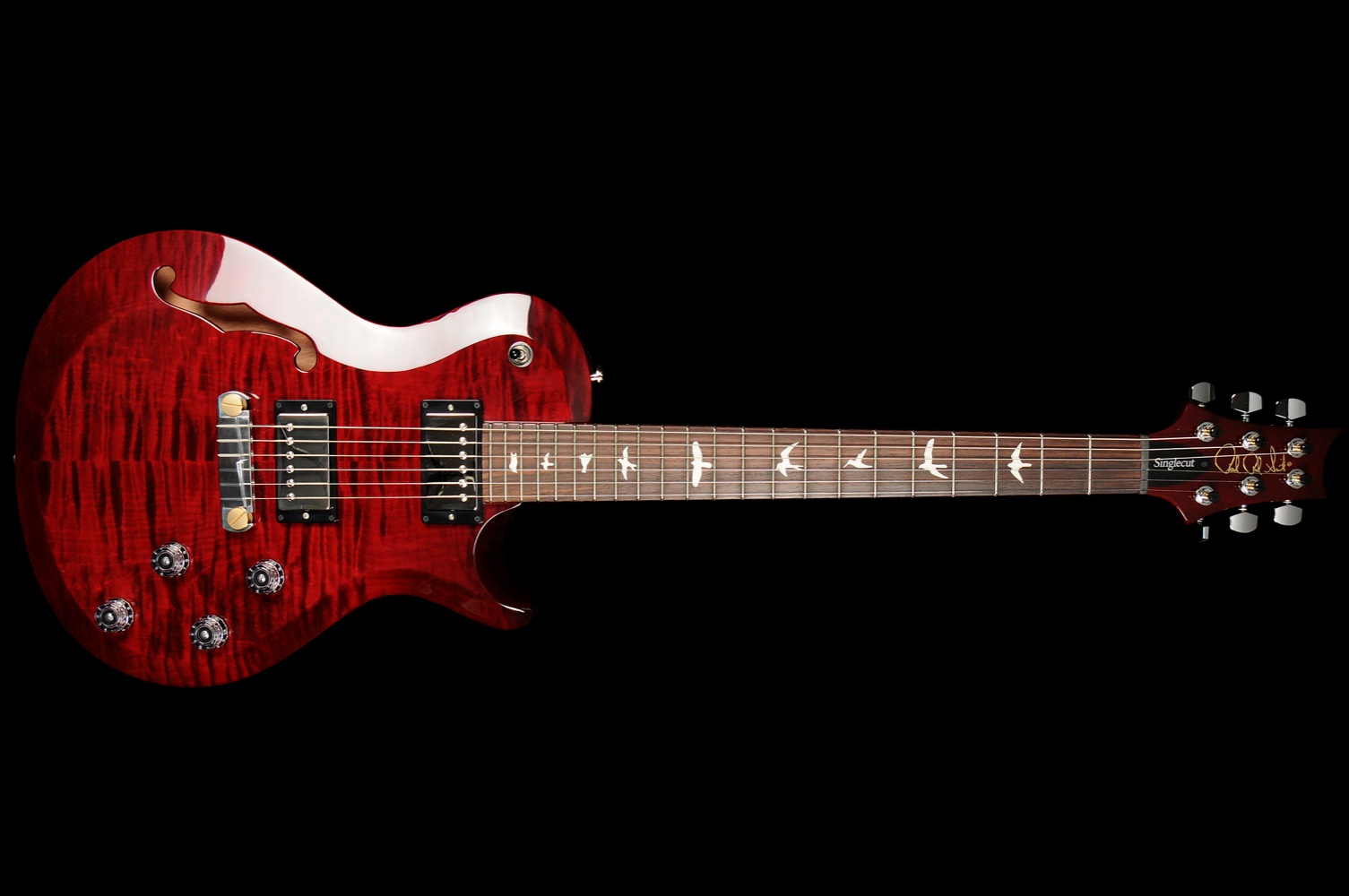 PRS-S2 Singlecut Semi-Hollow - Black Cherry #S2007392