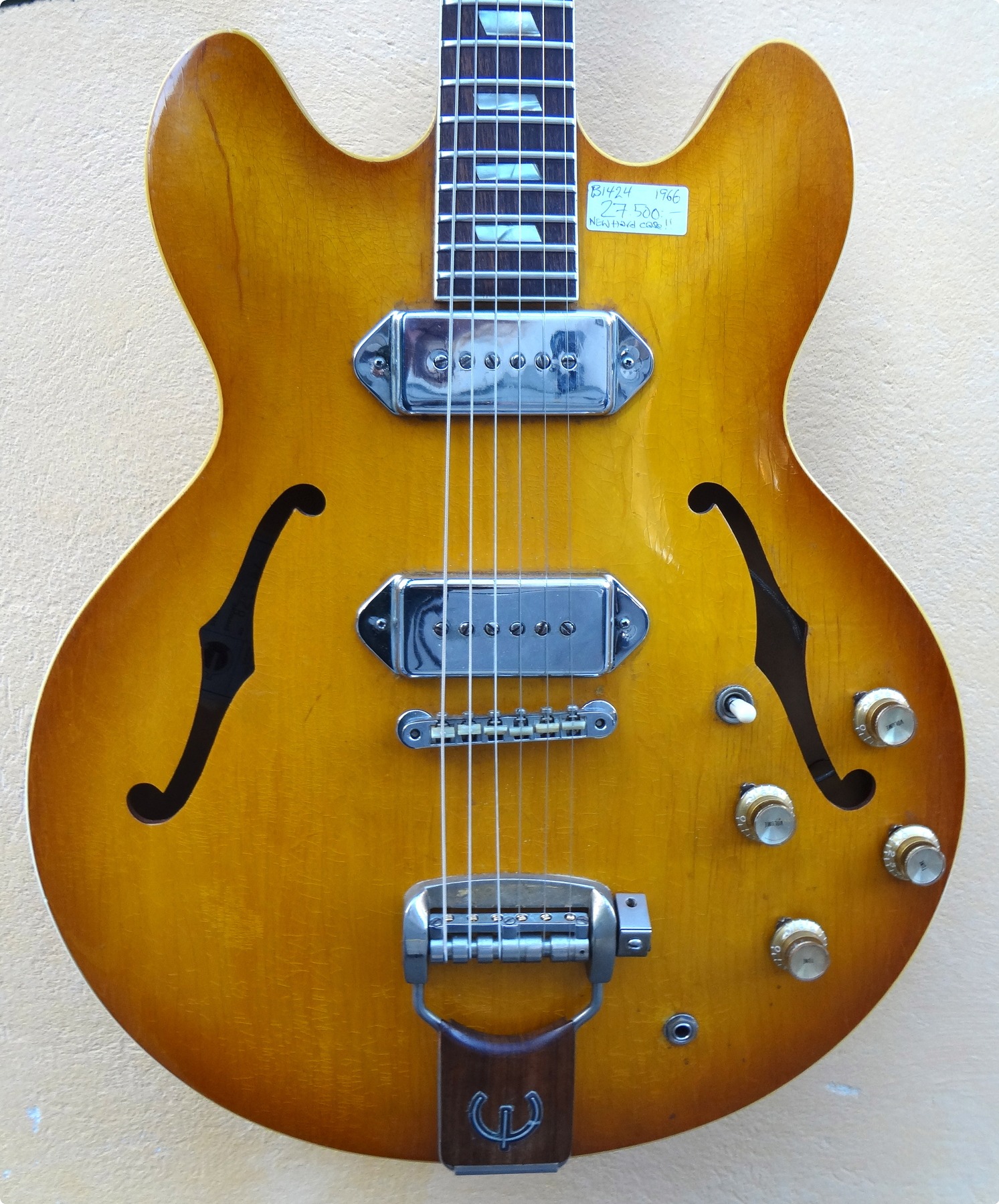 Epiphone Casino 1966 Royal Tan Guitar For Sale Halkans Rockhouse