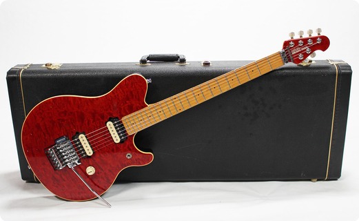 Musicman Axis EX 1997 Translucent Red Guitar For Sale Rickguitars