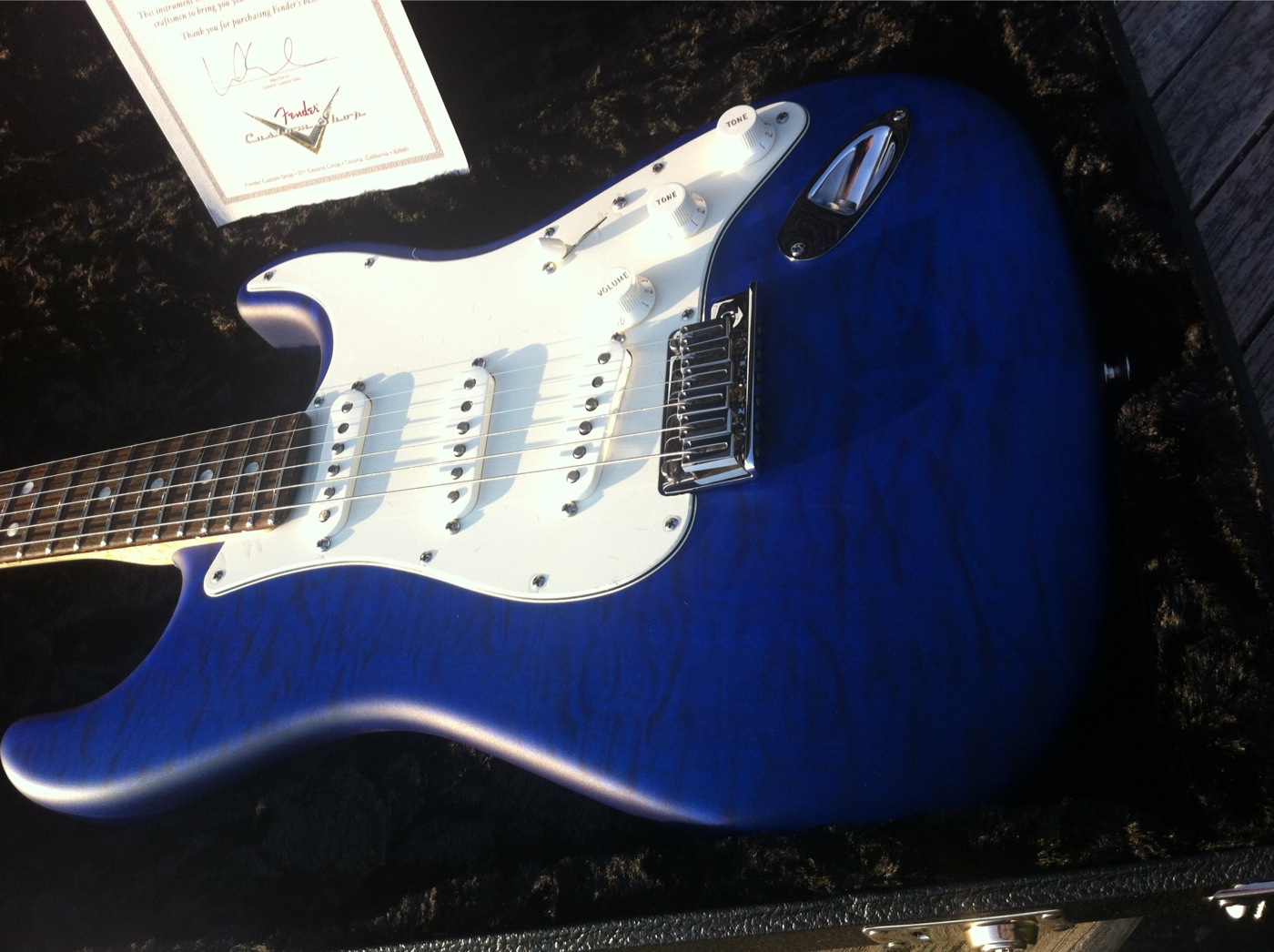 Fender Custom Shop Stratocaster 2014 Cobalt Blue Transparant