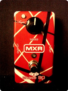 Dunlop Mxr Eddie Van Halen Phase 90 Pedal (#1411) Red With Black And White Graphic Lines