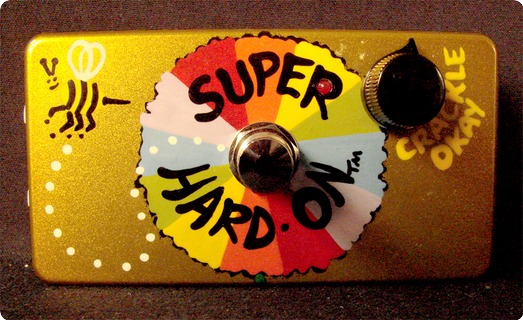 Zvex Effects Super Hard On Pedal (#1419) Gold Sparkle With Painted Details