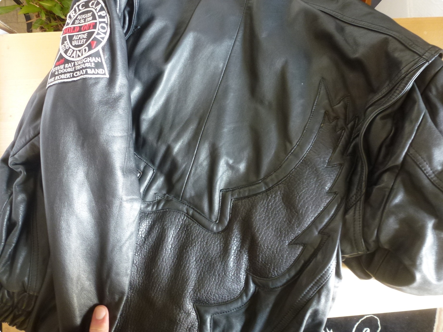 Harley Davidson STEVIE RAY ERIC CLAPTON Jacket 1990 Black Guitar For ...