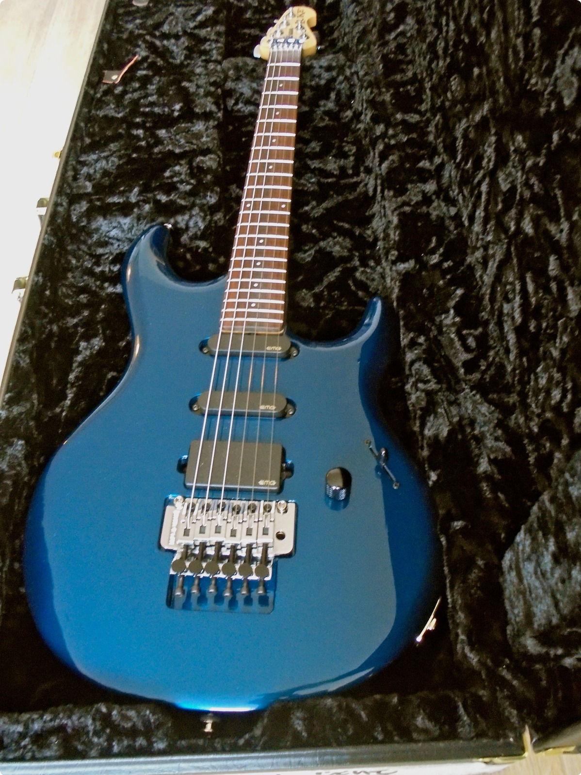 Music Man Luke 1 2014 Pearl Blue Guitar For Sale Dear Wood Guitar Boutique