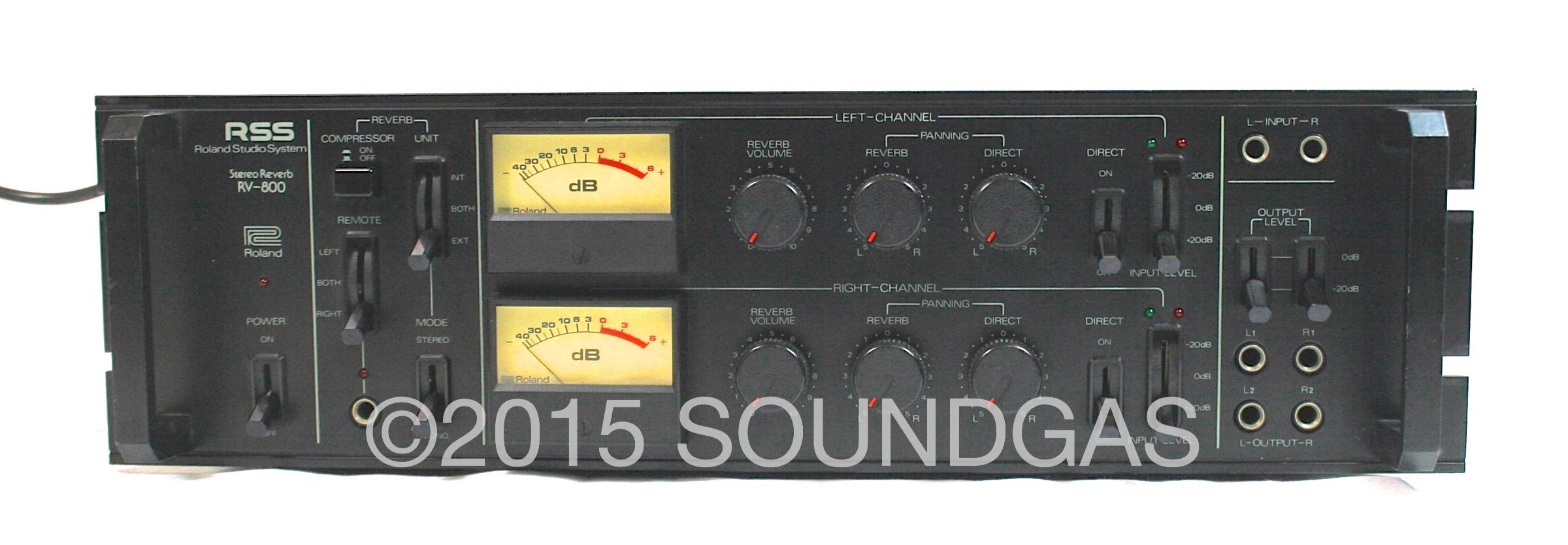 Roland RV 800 Stereo Spring Reverb RSS 1980's Effect For Sale Soundgas Ltd