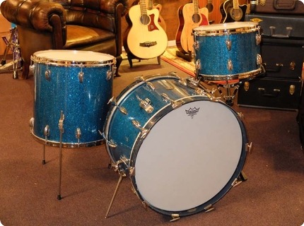 Slingerland Usa Vintage 1958 Blue Sparkle