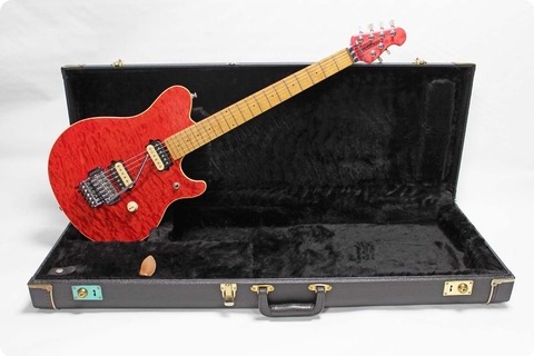 Musicman Axis EX Translucent Pink Guitar For Sale Rickguitars