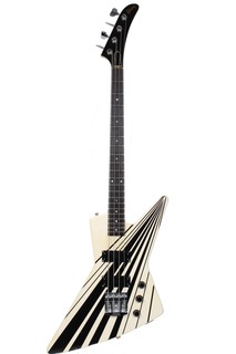 Gibson Explorer Bass 1984 Black / White Stripes