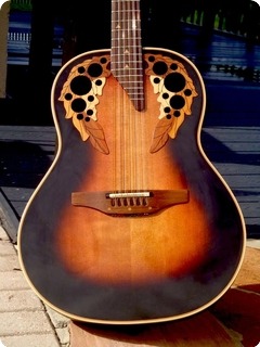 Ovation 1758 Elite 12 String 1990 Dark Burst Guitar For Sale