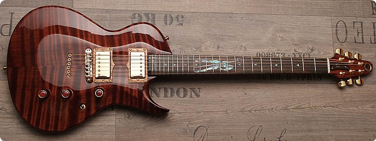 Zerberus Guitars Lamia #004 Redwood Flame 2015 Burgundy Red