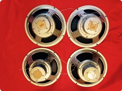 Celestion G12 Alnico Quad For Marshall Bluesbreaker Or Pinstripe 1964 Silver