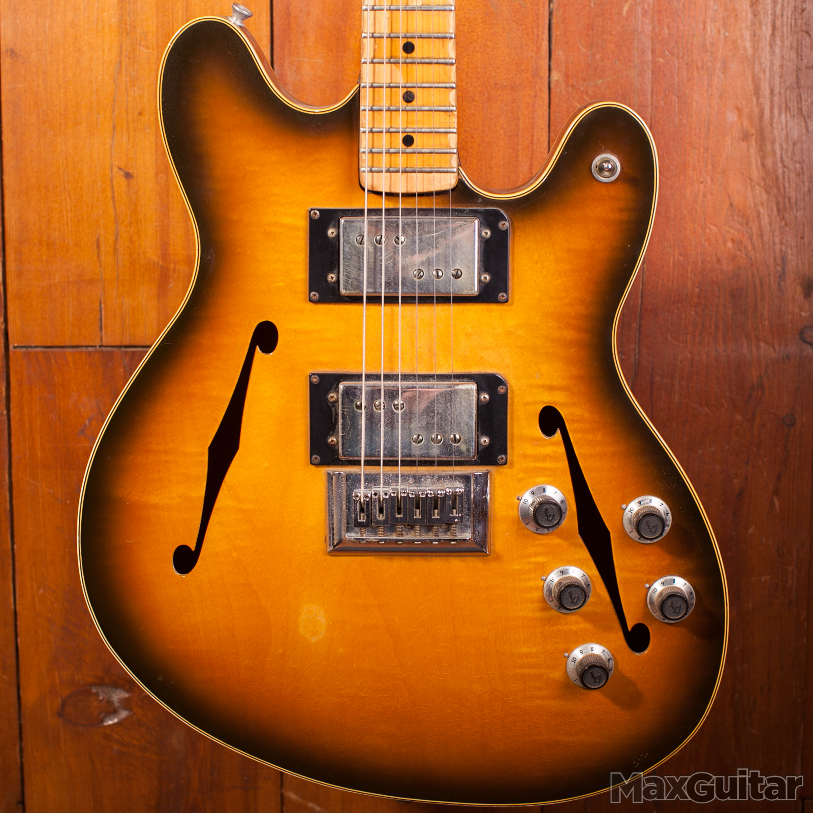 Fender Starcaster 1974 Sun Burst Guitar For Sale Max Guitar