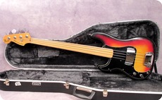 Fender Precision Left Handed 1977 Sunburst