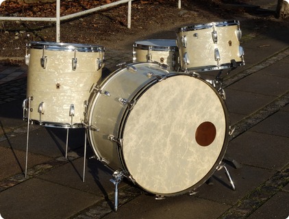 Wfl Ludwig Vintage Drum Co 1949 White Marine Pearl