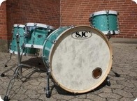 SJC Custom Drums Custom Kit 2008 Green Broken Glass