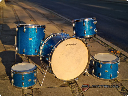 Slingerland Usa Vintage 1970 Blue Sparkle