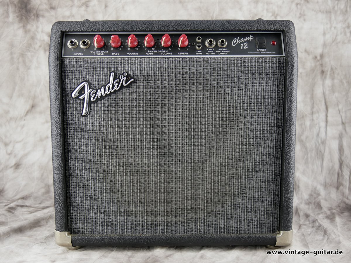 Fender Champ 12 1990's Black Tolex Amp For Sale Vintage Guitar