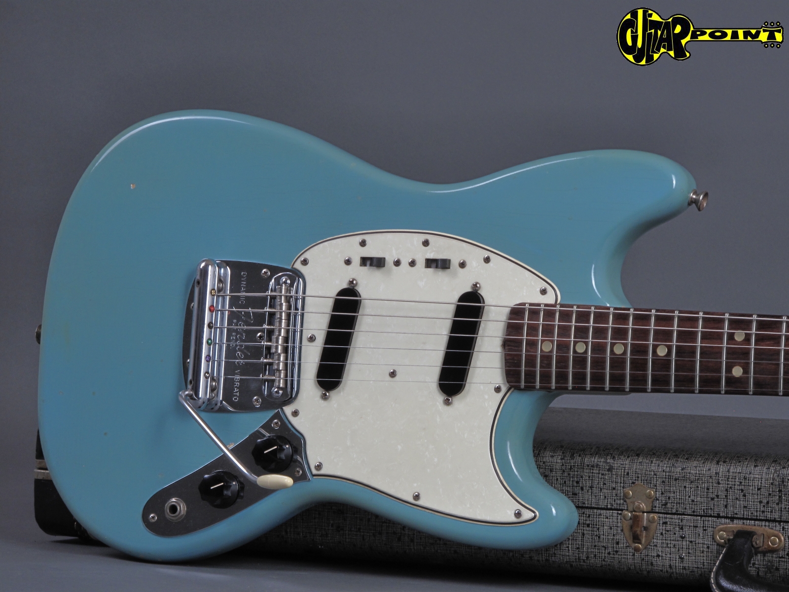 Fender Mustang 1965 Daphne Blue Guitar For Sale GuitarPoint