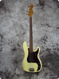 Fender Precision Bass Fretless 1971 Olympic White
