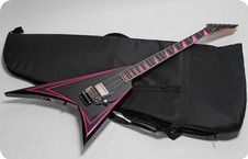 EdwardsESP Japan Alexi Laiho Pink Sawtooth 0000 Black With Pink Pin Stripe