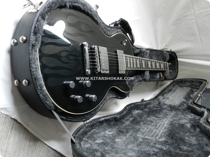 Gibson Les Paul Gt Phantom Ghost Flames 2006 Black/silver