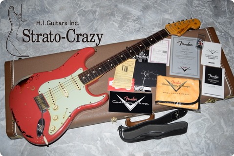 Fender Custom Shop Micheal Landau Signature Stratocaster 2013 Fiesta Red On Sunburst